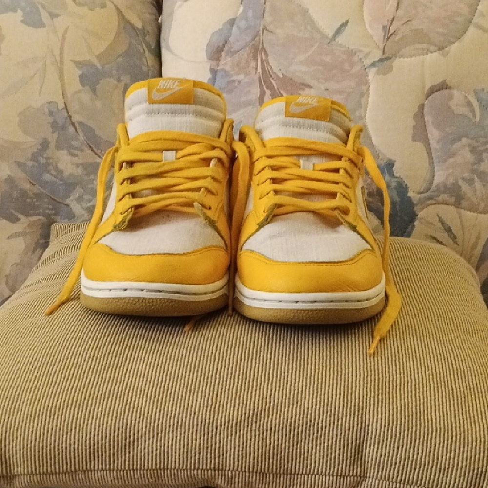 Nike Yellow and White Athletic Shoes